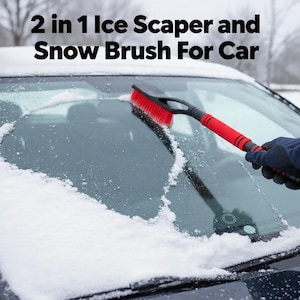 Ice Scraper and Snow Brush for Car, Windshields, Windows, Retractable Snow Removal