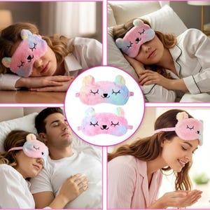 Masque de sommeil pour femme et homme, avec sangle réglable pour dormir 2 PCS PANDA EYE