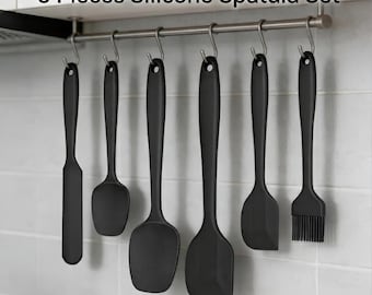 6-Piece Silicone Spatula Set, Heat Resistant Kitchen Utensils for Baking, Cooking