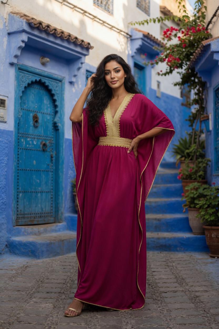 sachin and babi light blue dress Kate Maxi Caftan with Embroidery in Blue/Green Tie Dye by ExVoto, M/L main image 0