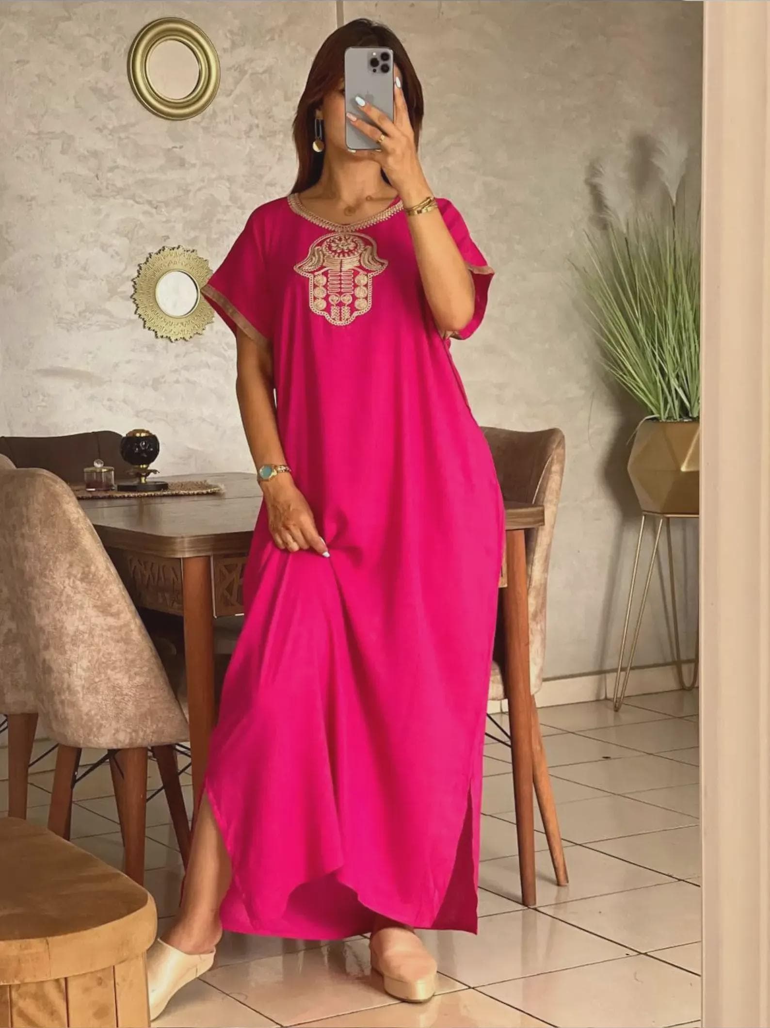 arabic dress female Genessa Linen Mini Dress