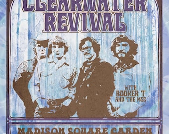 Plakat koncertowy Creedence w stylu vintage | Klasyczna grafika ścienna | Pobieranie cyfrowe