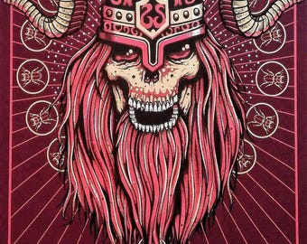 Plakat koncertowy zespołu Mastodon w stylu vintage | Grafika ścienna z muzyką heavymetalową | Pliki do pobrania