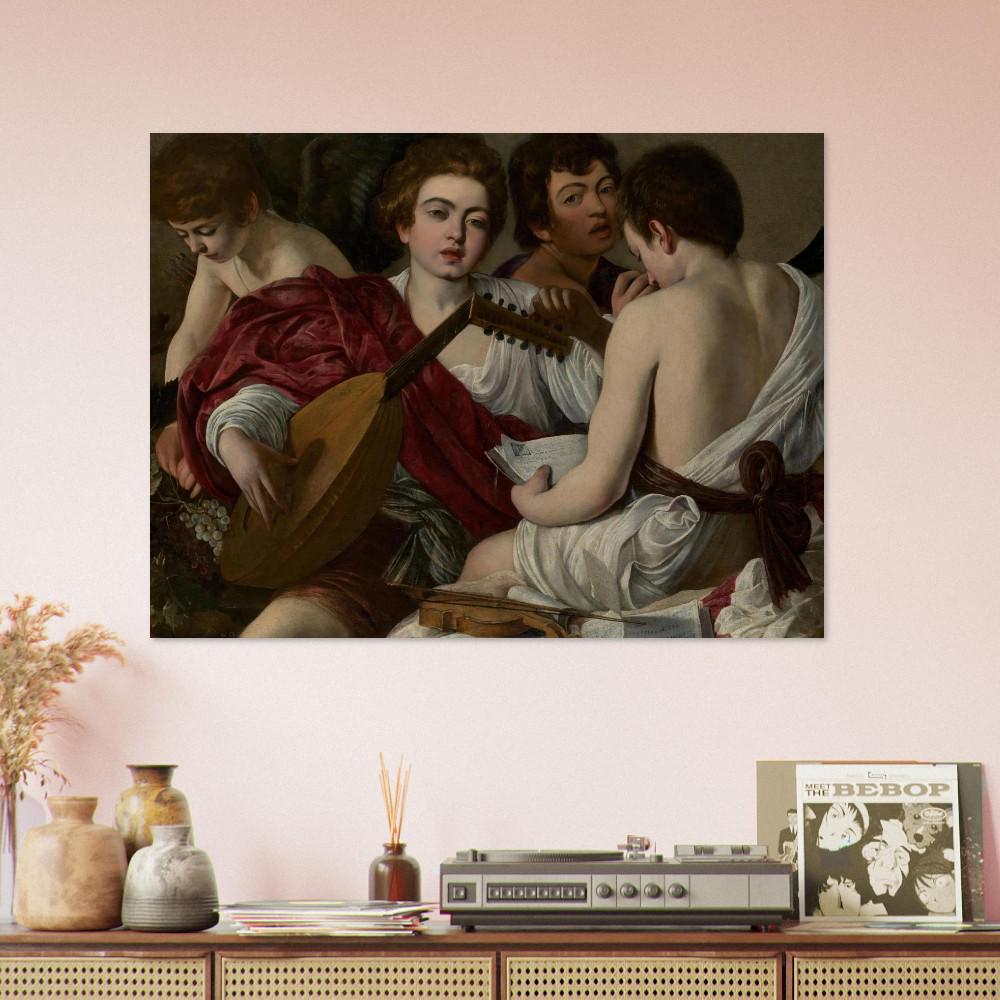 Reproduction Tableau "Les Musiciens" De Caravage - Toile Sur Cadre - Prêt à Accrocher - Neuf