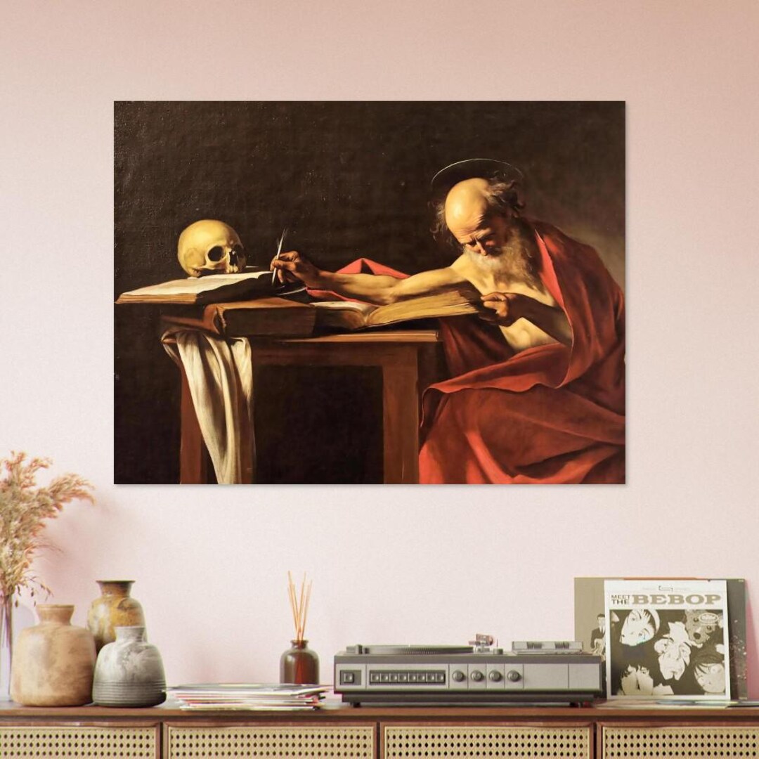 Saint Jerome in His Study by Caravaggio - Horizontal Wall Art Print - Etsy