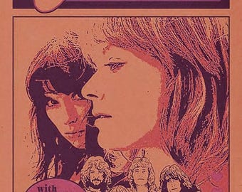 Plakat koncertowy Vintage Heart | Klasyczna grafika ścienna rockowa | Pobieranie cyfrowe