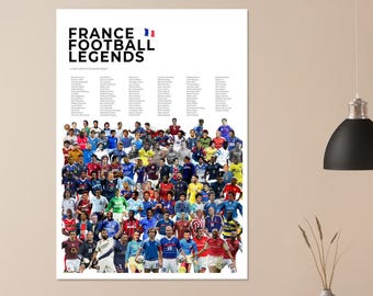 Plakat legend futbolu francuskiego