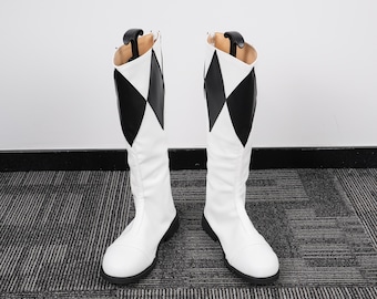 Anime Cosplay Boots Custom Made | Black Ranger Shoes