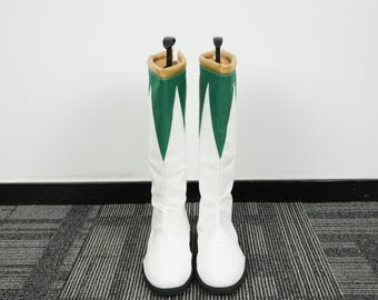 Green Ranger Cosplay Boots Custom Made | Anime Hero Costume Shoes Handmade