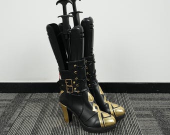 Arlecchino Cosplay Boots Custom Made | Handmade Genshin Anime Shoes