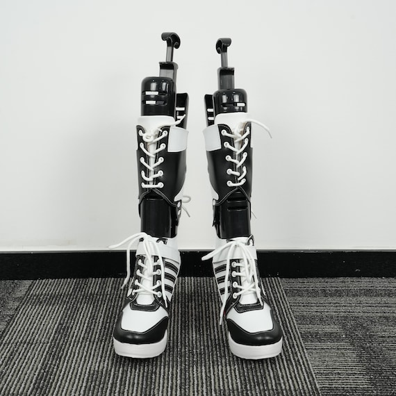 Custom Harley Quinn Cosplay Boots | Handmade Anime Style Shoes Made to Order