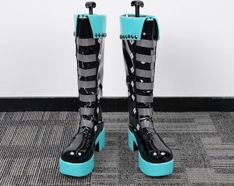 Miku Devil Cosplay Shoes Custom Made | Handmade Anime Boots