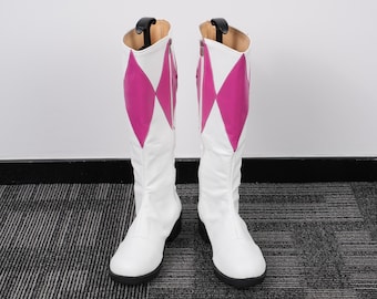 Pink Ranger Cosplay Shoes Custom Made | Handmade Anime Boots