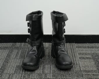 Custom Aerith Gainsborough Cosplay Boots | FF7 Anime Shoes Handmade to Order