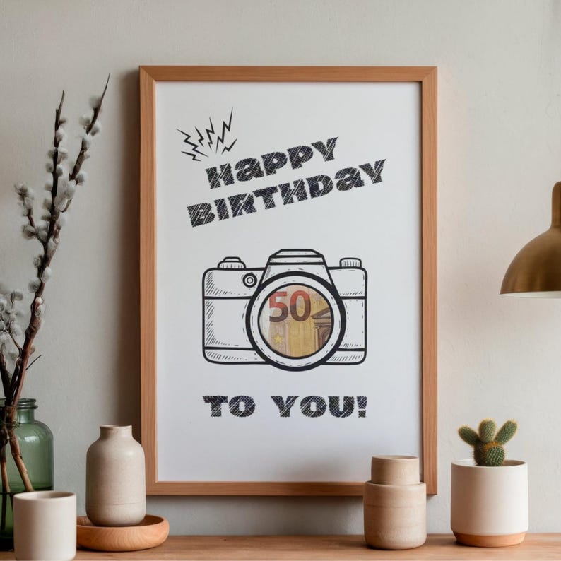 Birthday Money Gift – Printable & Frameable PDF – DIY Money Gift – Last ...