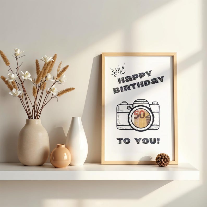 Birthday Money Gift – Printable & Frameable PDF – DIY Money Gift – Last ...
