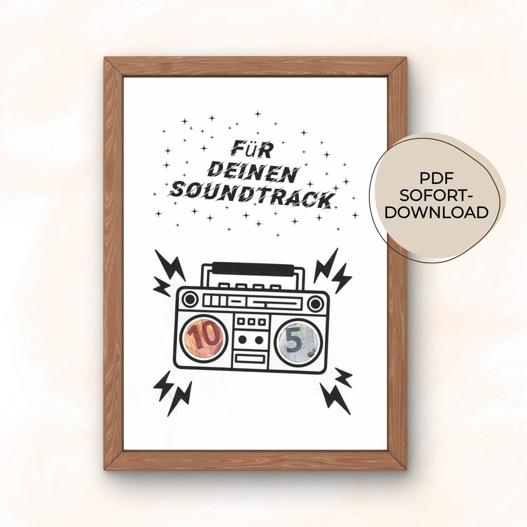 Birthday Money Gift – Printable & Frameable PDF – DIY Money Gift – Last ...