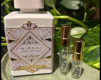 Lattafa Bade'e Al Oud Honor & Glory / 2 ml / 3 ml / 5 ml / Decants de perfume / Muestras / Tamaño de viaje
