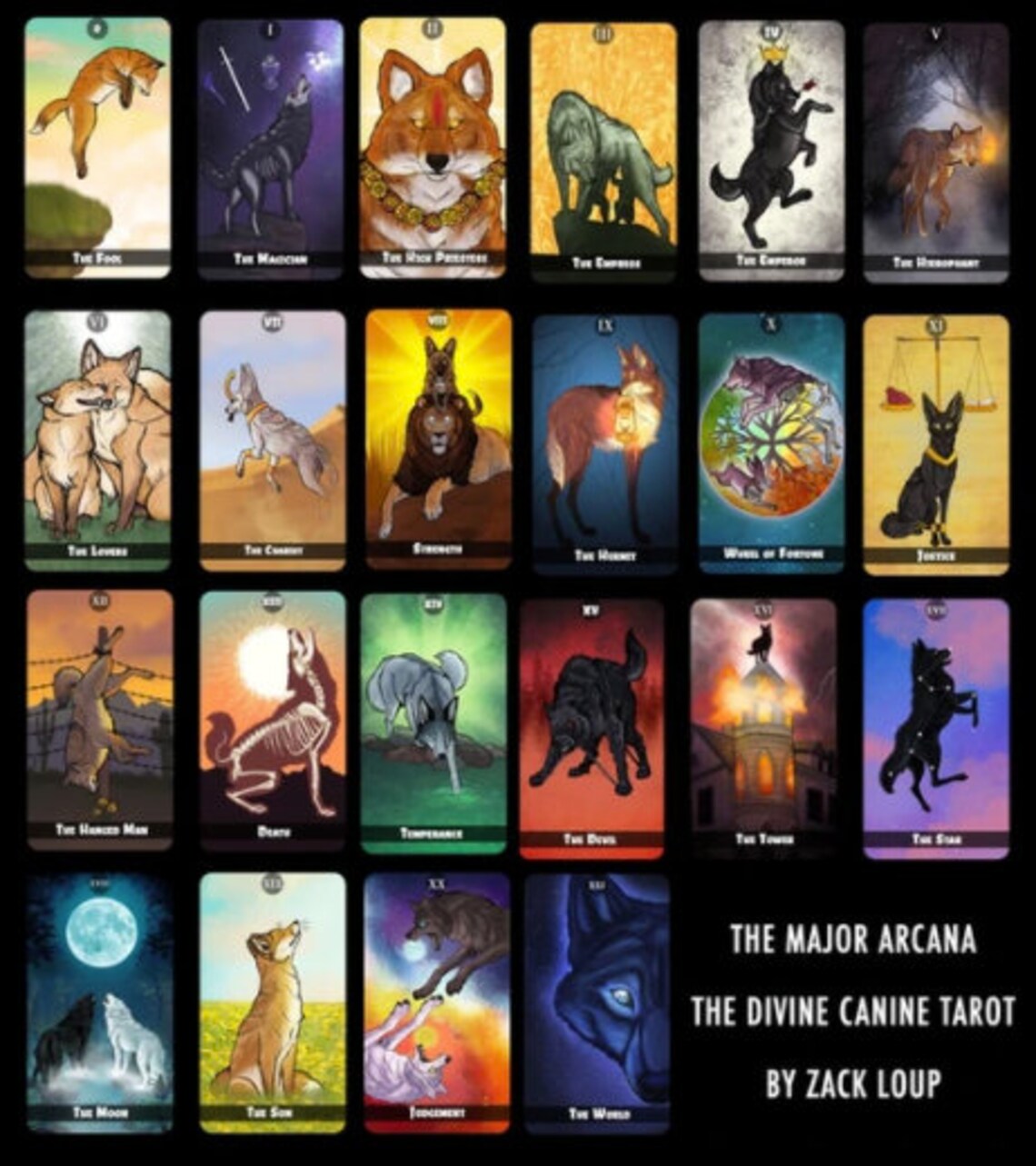 Divine Canine with Guidebook by Zack Loup Indie 78 Card Etsy