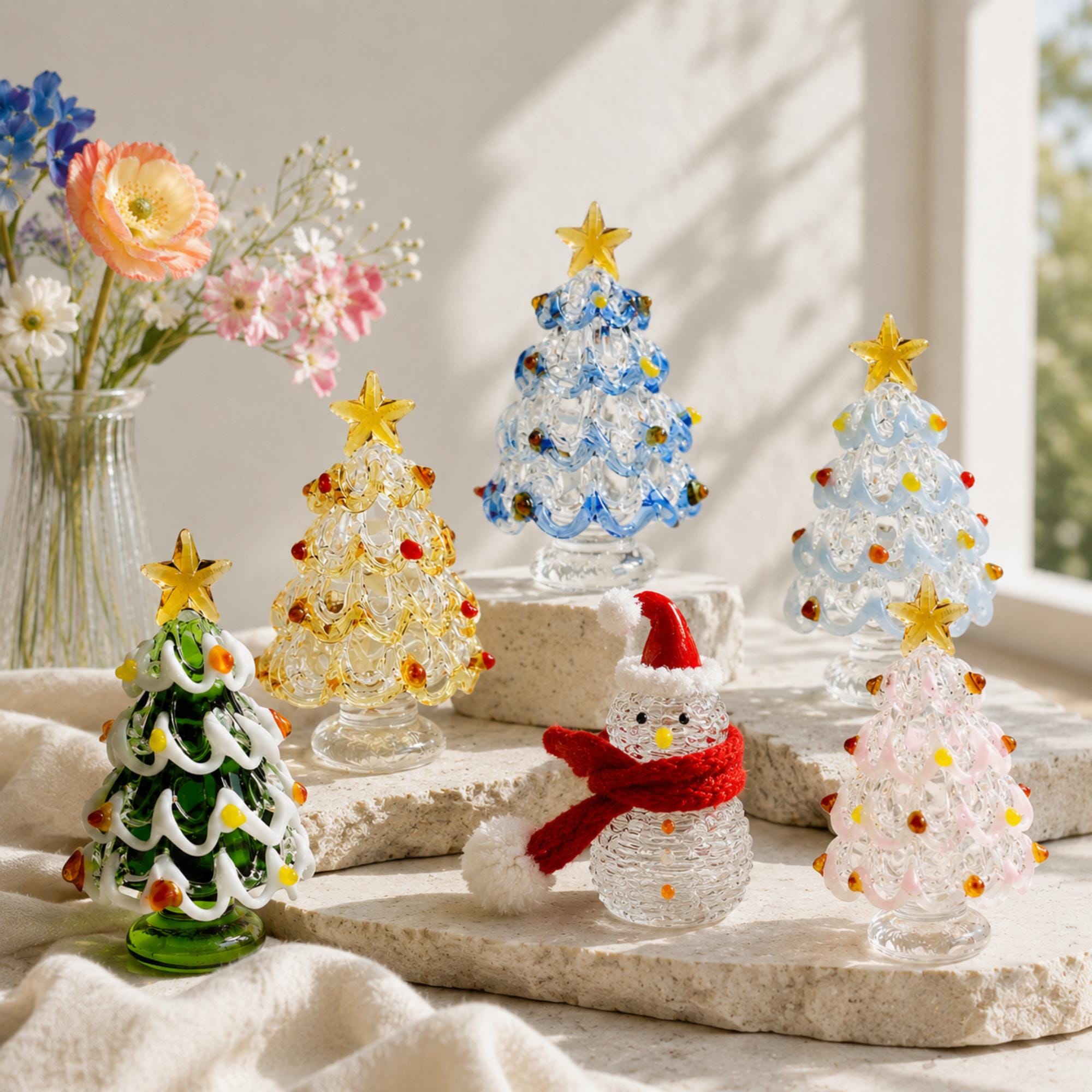 Mini Santa Figurines - Etsy