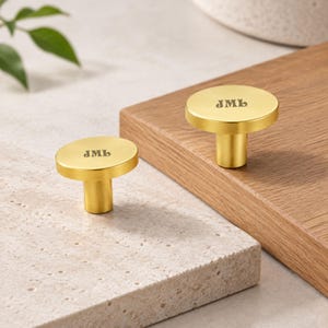Minimalist Brass Long Cabinet Pull:  Modern Drawer Knob, Gold Wardrobe Handle