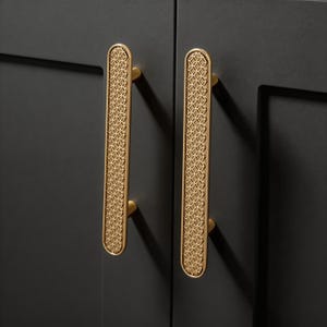 Modernt garderobshandtag i mässing: Lådknopp till sängbord, köksskåpshandtag