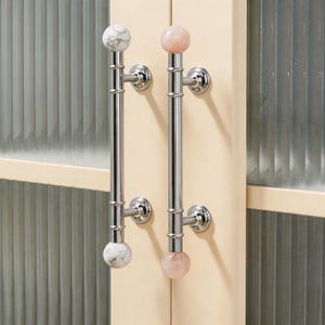 Leichte Luxus Kristall Vitrine Pull: Silber Messing Schrank Schublade Griff
