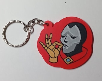 jhin League of Legends Emote Keychain | 3D Printed LoL Champion Charm