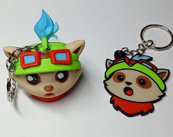 Teemo League of Legends Emote Keychain | 3D Printed LoL Champion Charm