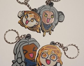 Marvel Rivals Cloak and Dagger Keychain Set Matching Pair for Friends Couples Duo Gift Fan Art Charm Bundle