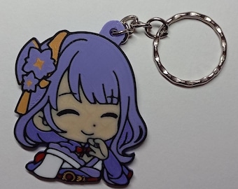 Raiden Shogun genshin impact Emote and sticker Keychain | RPG Fan Art | 2 Inch 2D Accessory | 3D Printed charms Anime