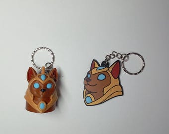 Nasus League of Legends Emote Keychain | 3D Printed LoL Champion Charm