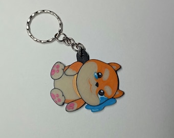 Sad Dog League of Legends Emote Keychain | 3D Printed LoL Champion Charm