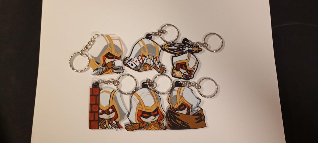 Gambit Keychain Marvel Rivals Marvel Rivals Gambit Solo Waiting Keychain – Tea Emote Inspired Gamer ...