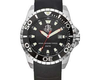 Reloj de buceo táctico para hombre - Inspirado en el ejército israelí • Resistente al agua hasta 200 m • Luminoso • Envío gratuito a todo el mundo