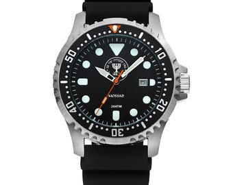 Tactical Diver Watch • Silver Edition • 100M Waterproof • Israeli-Inspired Rugged Watch