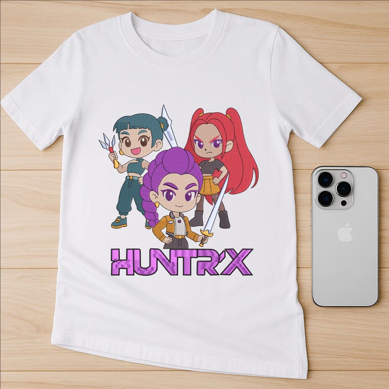 Huntrix Patch Huntrix Embroidery Patch, Chibi Anime Girl Squad, Warrior Badge - Etsy
