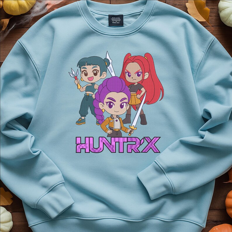 Huntrix Patch Huntrix Embroidery Patch, Chibi Anime Girl Squad, Warrior Badge - Etsy