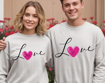 Personalized Love T Shirt, Custom Initial Heart Shirt, Couple Matching Shirts, Valentine’s Day Gift for Her Him, Romantic Unisex Tee