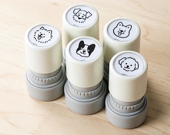 5 Sizes Cute Puppy Self Inking Stamp for Journaling, Scrapbooking, Card Making, Planner DIY, Kids Reward, Craft Lover Gift