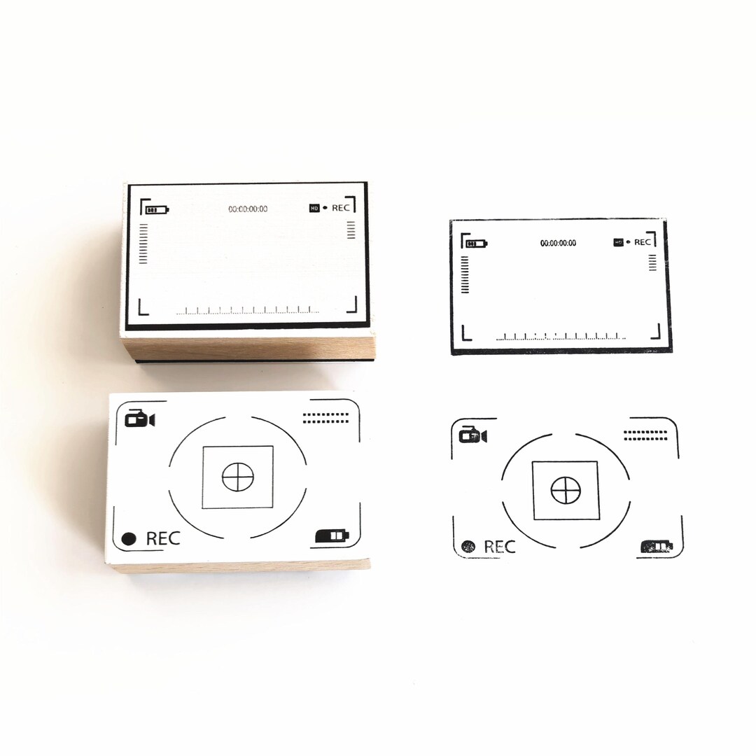 Camera Viewfinder Rubber Stamps Set - Vintage Design for Scrapbooking ...