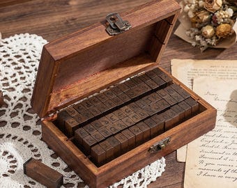 70 Pieces Vintage Alphabet Stamp Set | Kids Literacy Learning & Creative Journaling Tool