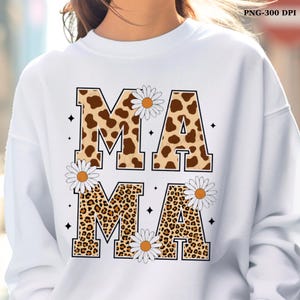 Leopard mama png trendy mothers day shirt design