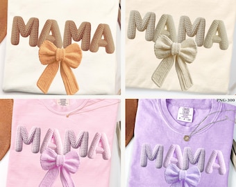 Coquette Mama PNG Bundle Bow Mama Shirt Design Mothers Day Sublimation