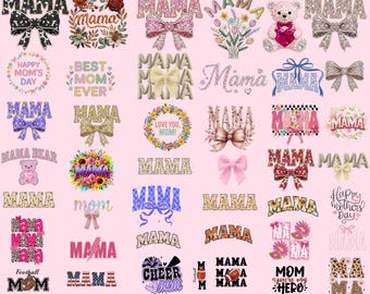 Paquete de 50 diseños de sublimación de camisetas para el Día de la Madre.