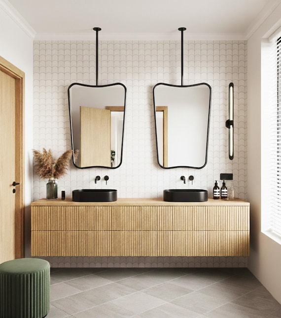 Next Generation Bathroom Decoration, Stainless Shower Mirror, Luxury Ceiling Mirror with Metal Frame