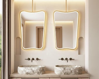 Next-Generation Bathroom Decoration, Stainless Steel Shower Mirror, Illuminated Metal-Framed Luxury Ceiling Mirror
