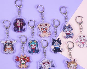 Gachiakuta Chibi Animal Acrylic Keychain Set - Cute Fandom Charms for Bags & Keys
