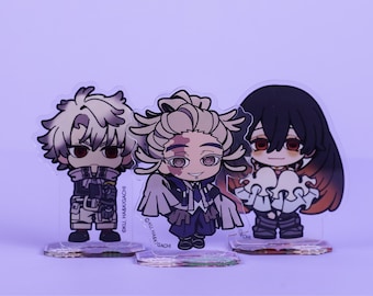 Gachiakuta Rudo, Amo Empool & Tamsy Caines 7 cm Chibi Acryl-Aufsteller Set | Manga Schreibtisch Dekor