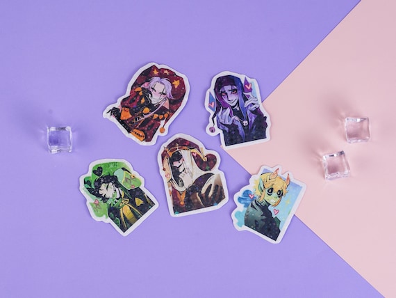 The Freak Circus Holographic Waterproof Sticker Set | 5-Piece Anime Character Vinyl Stickers
